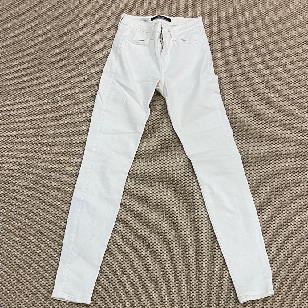 J Brand White Denim Jeans High Rise Skinny
